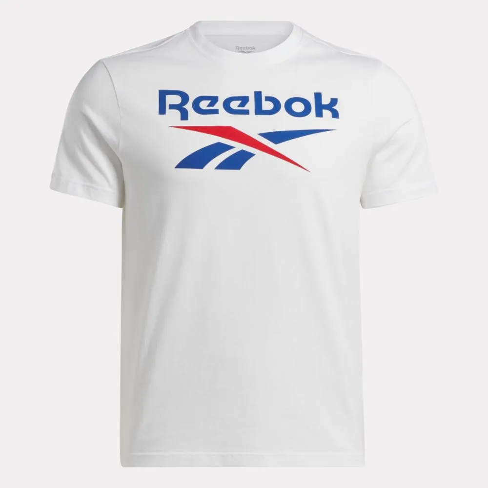 Reebok Apparel Men Reebok Identity Big Stacked Logo T-Shirt WHITE sold by Reebok product image thumbnail 4