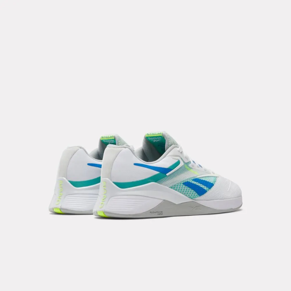 Reebok Footwear Men NANO X4 Training Shoes FOOTWEAR WHITEUNLEASHED GREEN sold by Reebok product image thumbnail 3