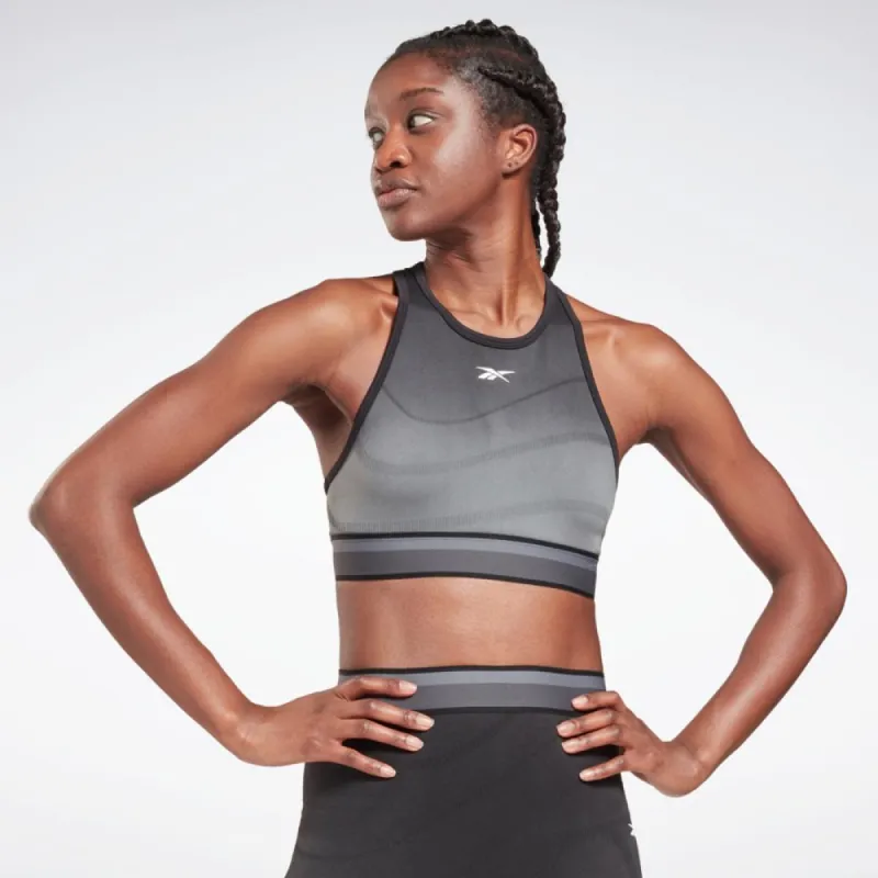 Reebok Apparel Women United By Fitness Seamless Crop Top BLACK/CDGRY6 sold by Reebok