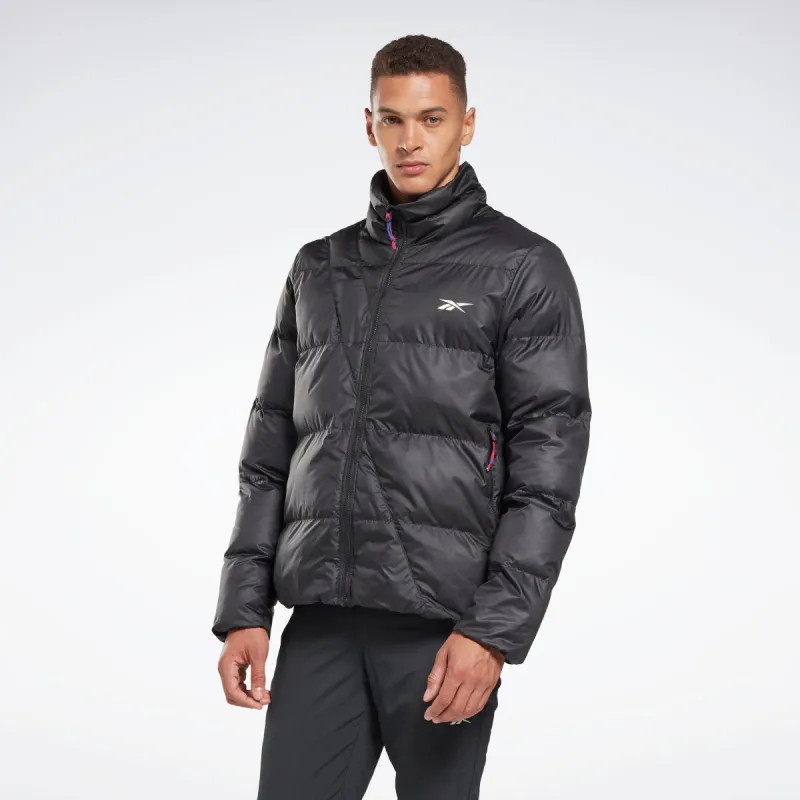 Reebok Apparel Men Outerwear Urban Synthetic Down Bomber Jacket Black/Black sold by Reebok
