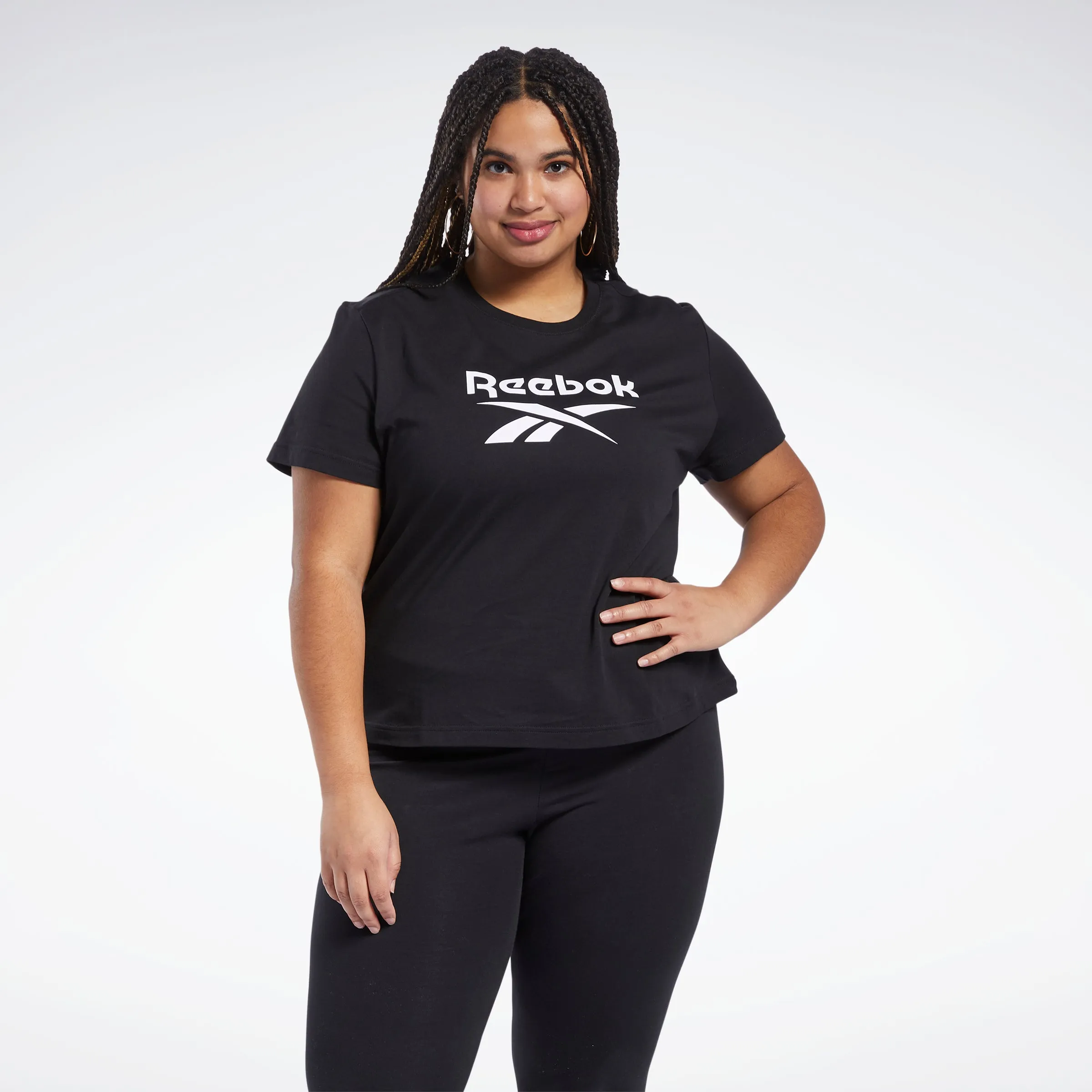 Reebok Apparel Women Classics Big Logo T-Shirt Black sold by Reebok