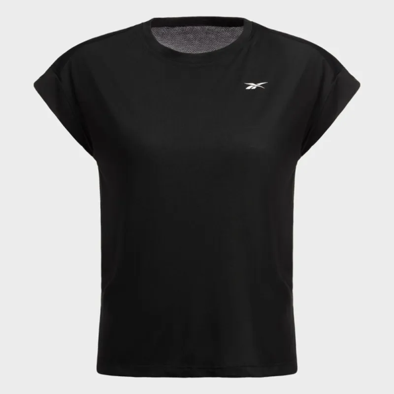 Reebok Apparel Women Workout Ready Supremium Detail Tee BLACK sold by Reebok