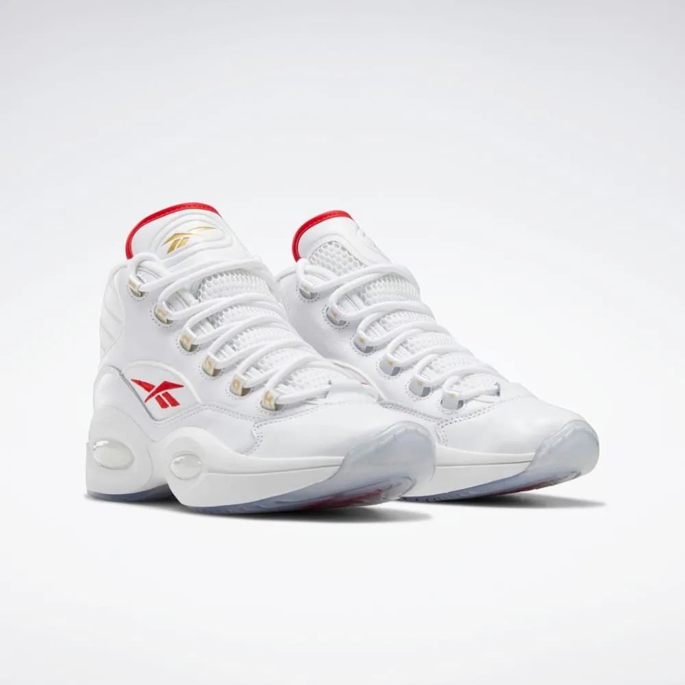 Reebok Footwear Men QUESTION MID FTWR WHT/FTWR WHT/VECTOR RED sold by Reebok product image thumbnail 3