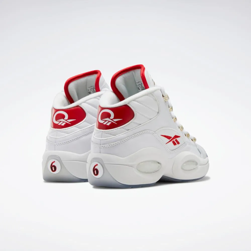 Reebok Footwear Men QUESTION MID FTWR WHT/FTWR WHT/VECTOR RED sold by Reebok product image thumbnail 4