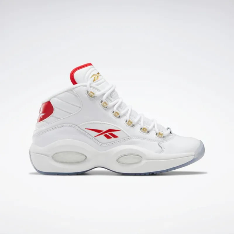 Reebok Footwear Men QUESTION MID FTWR WHT/FTWR WHT/VECTOR RED sold by Reebok