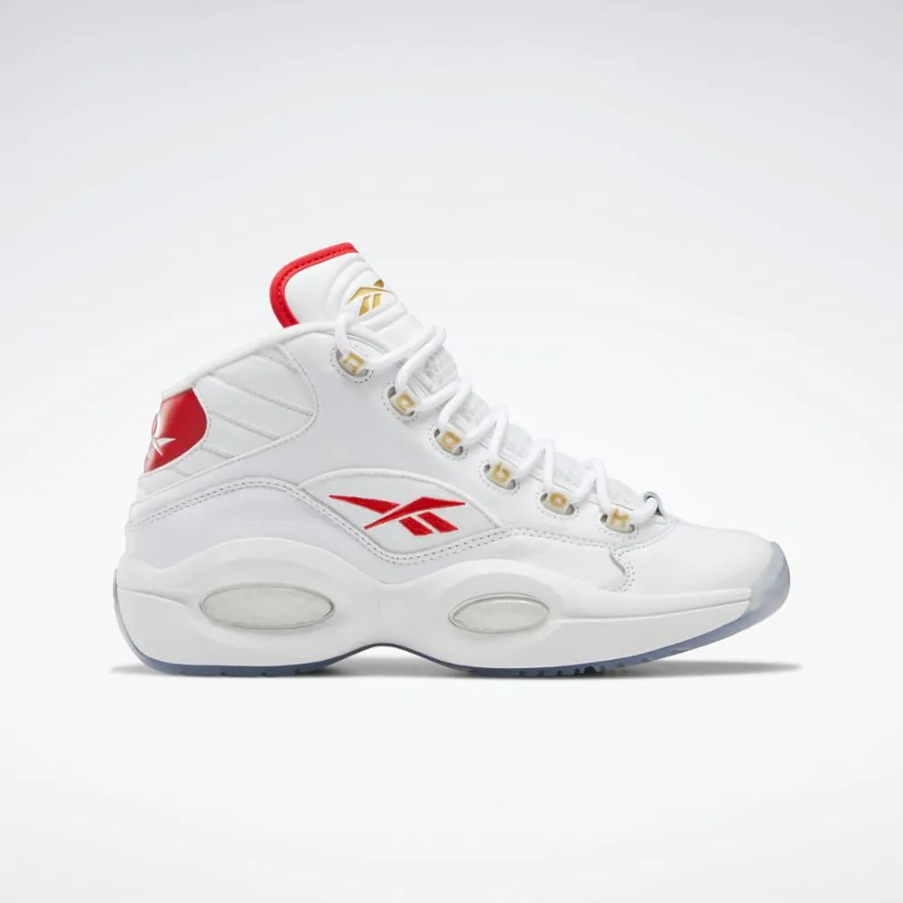 Reebok Footwear Men QUESTION MID FTWR WHT/FTWR WHT/VECTOR RED sold by Reebok