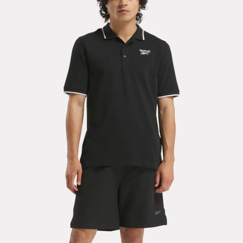 Reebok Apparel Men Reebok Identity Small Logo Polo BLACK sold by Reebok