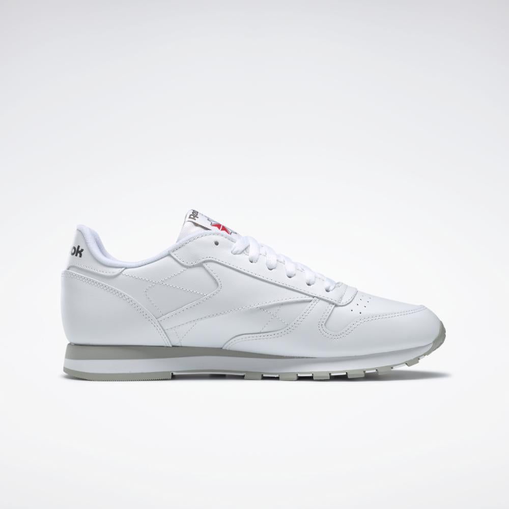 Reebok Footwear Men Classic Leather WHITE/LT GREY sold by Reebok product image thumbnail 2
