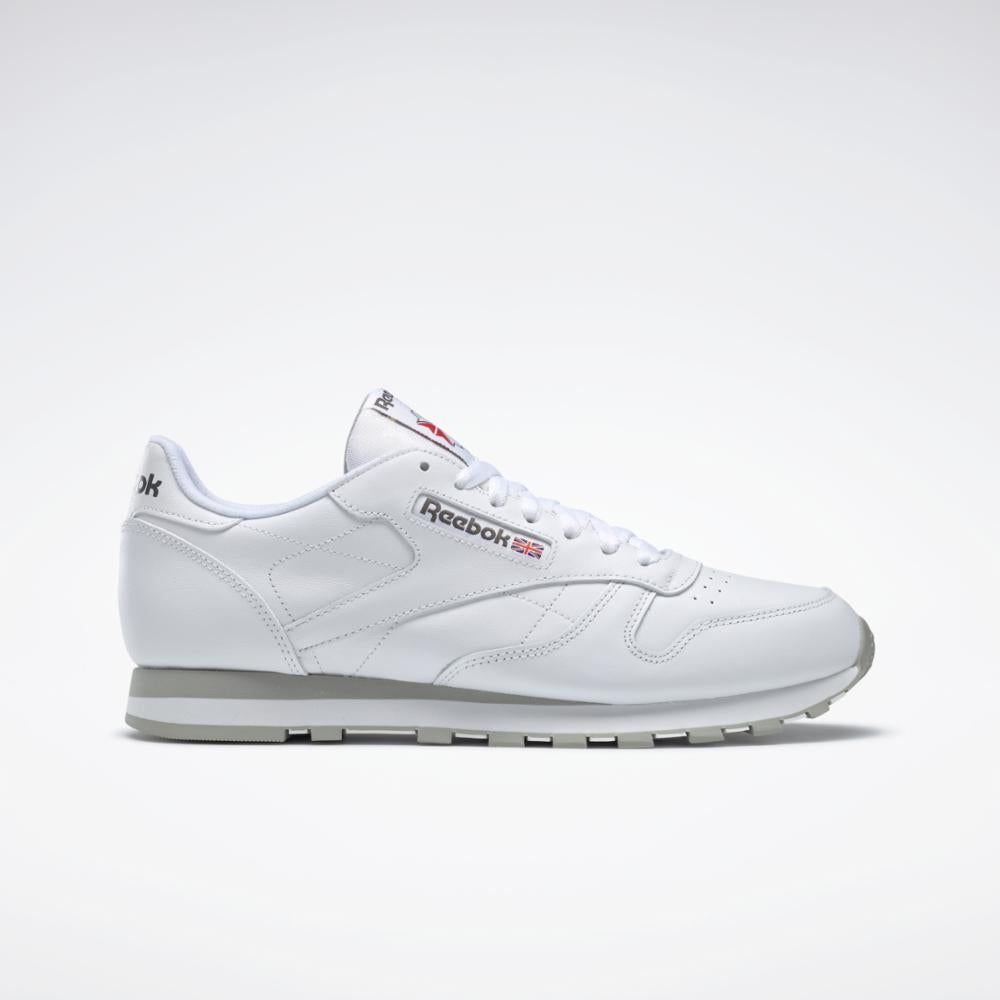 Reebok Footwear Men Classic Leather WHITE/LT GREY sold by Reebok product image thumbnail 3