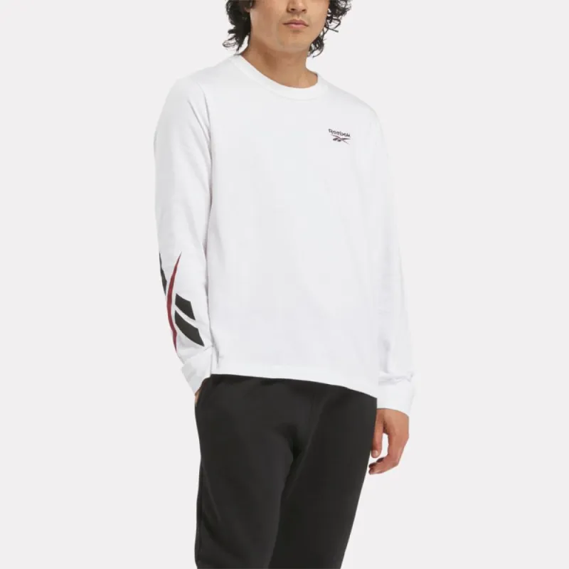 Reebok Apparel Men Reebok Identity Crosscheck Long Sleeve T-Shirt WHITE sold by Reebok