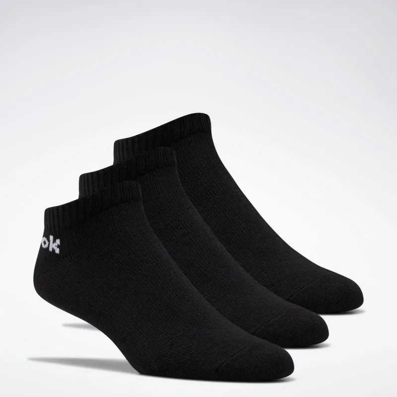 Reebok Apparel Men Active Core Low-Cut Socks 3 Pairs Black made by Reebok