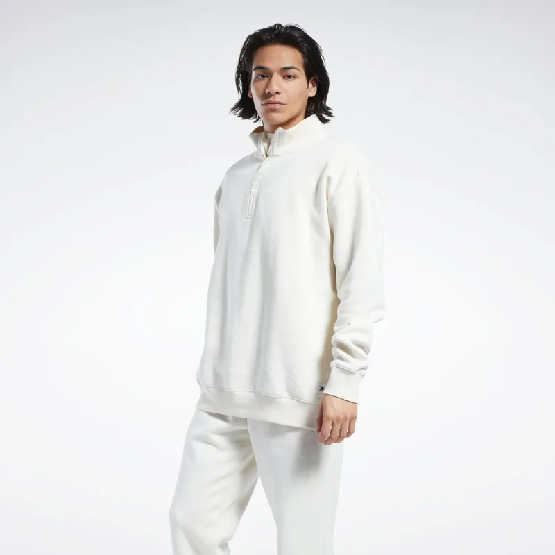 Reebok Apparel Men Classics Natural Dye Quarter-Zip Sweatshirt Non-Dyed sold by Reebok