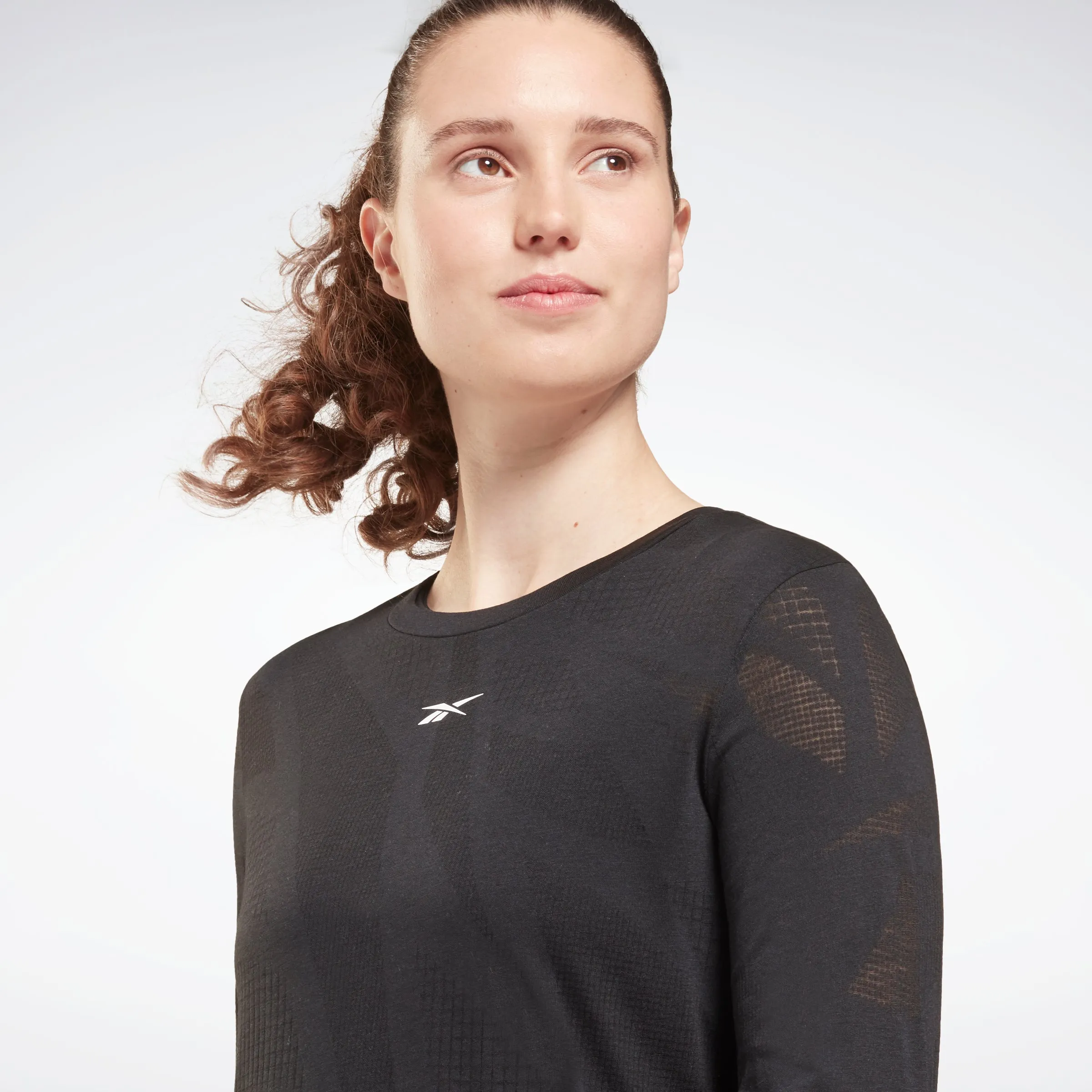 Reebok Apparel Women Burnout Long-Sleeve Top Long-Sleeve Top Black sold by Reebok product image thumbnail 4