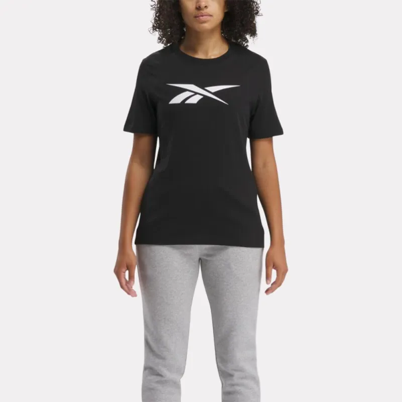 Reebok Apparel Women Vector Graphic T-Shirt BLACK sold by Reebok