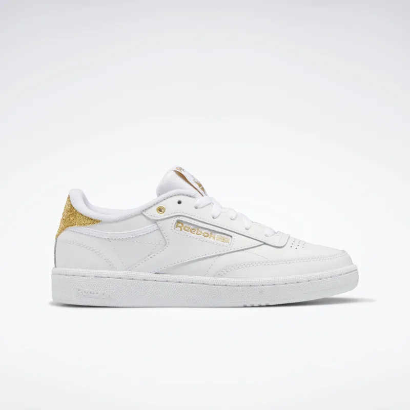 Reebok Footwear Women Club C 85 Shoes Ftwwht/Ftwwht/Goldmt sold by Reebok