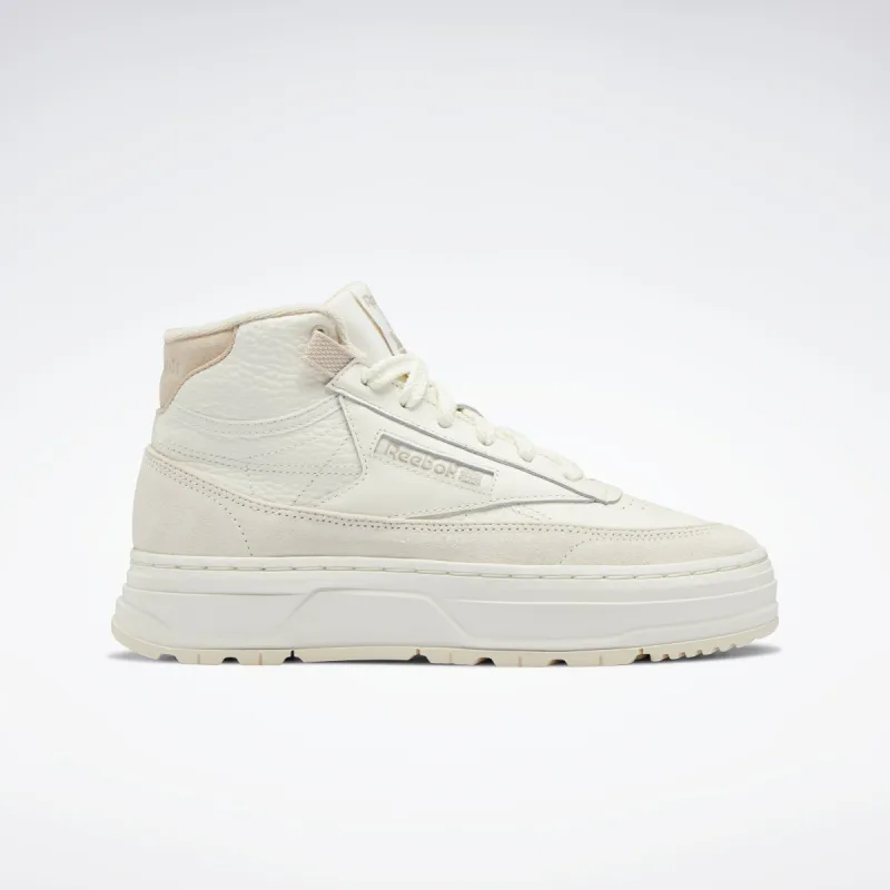 Reebok Footwear Women Club C Geo Mid Shoes Chalk/Alabas/Modbei sold by Reebok