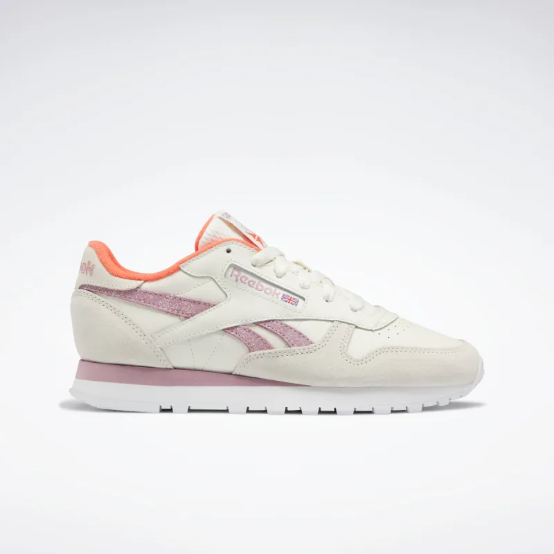 Reebok Footwear Women Classic Leather Shoes Chalk/Inflil/Ftwwht sold by Reebok