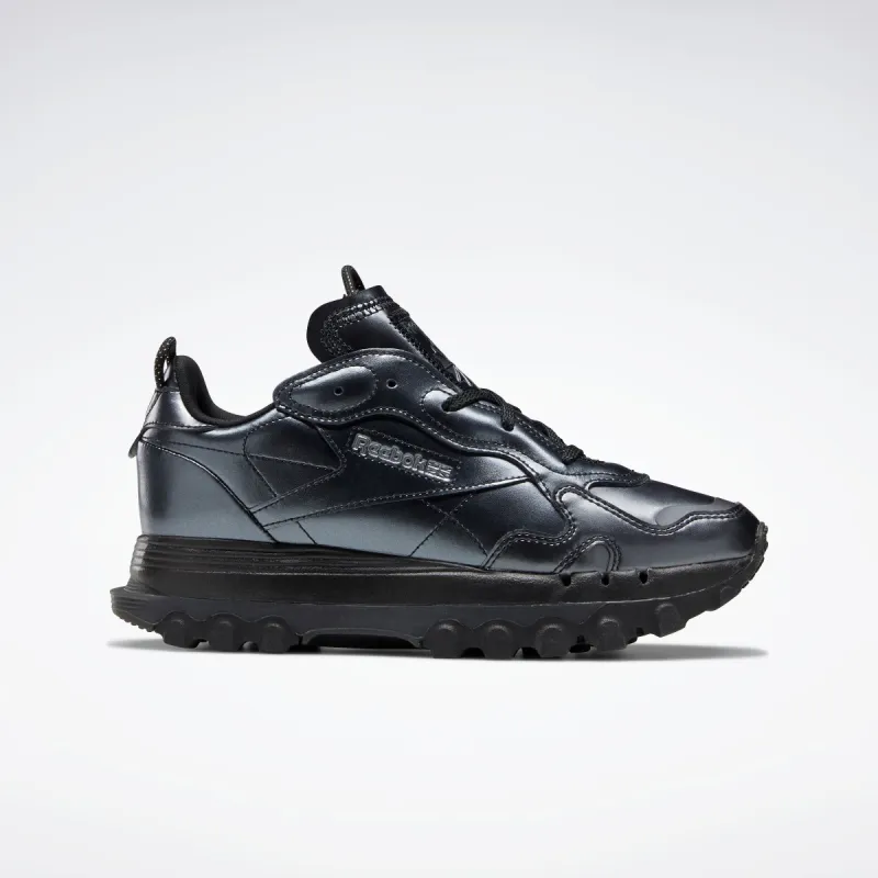 Reebok Footwear Women Cardi B Classic Leather Shoes Cblack/Cblack/Drksil sold by Reebok