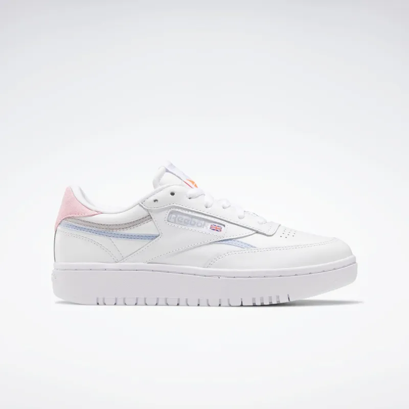 Reebok Footwear Women Club C Double Shoes Ftwwht/Cdgry2/Ornflr sold by Reebok