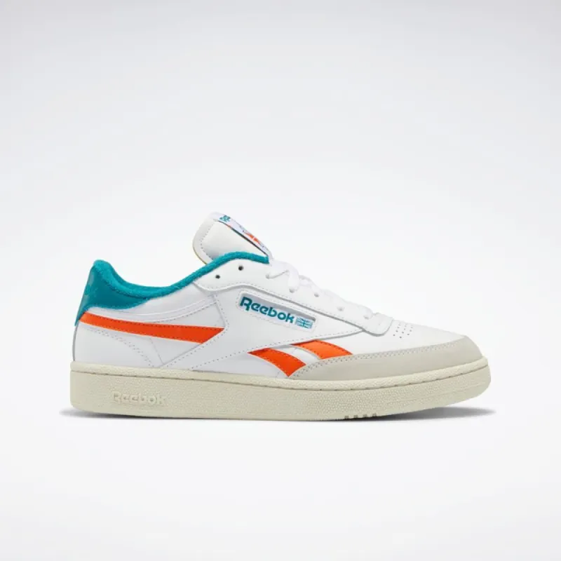 Reebok Footwear Men CLUB C REVENGE FTWWHT/PUMORG/SEAPTE sold by Reebok