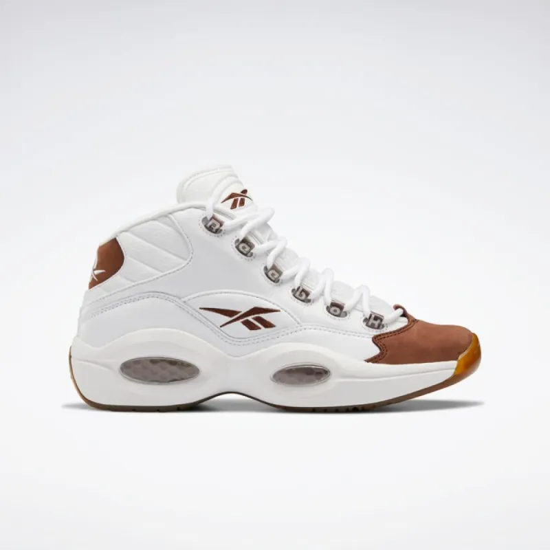 Reebok Footwear Men QUESTION MID FTWWHT/FTWWHT/BRUBRW sold by Reebok