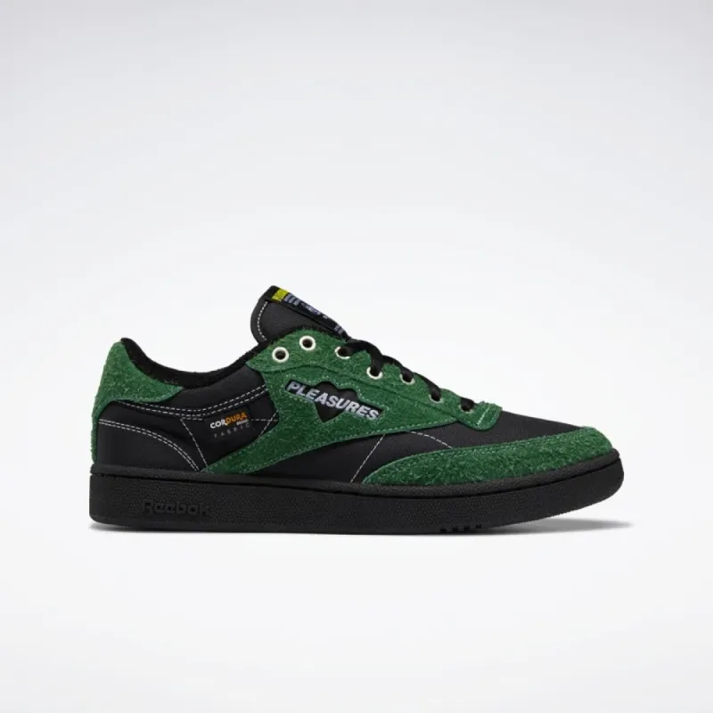 Reebok Footwear Men CLUB C 85 PLEASURES BLACK/PINGRN/BLACK sold by Reebok
