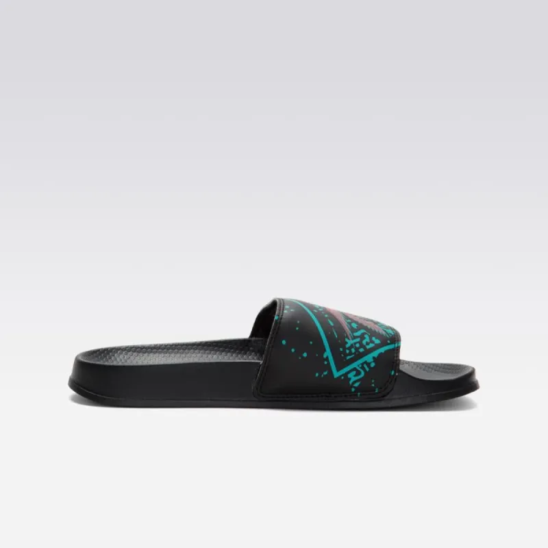 Reebok Footwear Men REEBOK CLASSIC SLIDE CORE BLK/CLASSIC TEAL/ORANGE F sold by Reebok