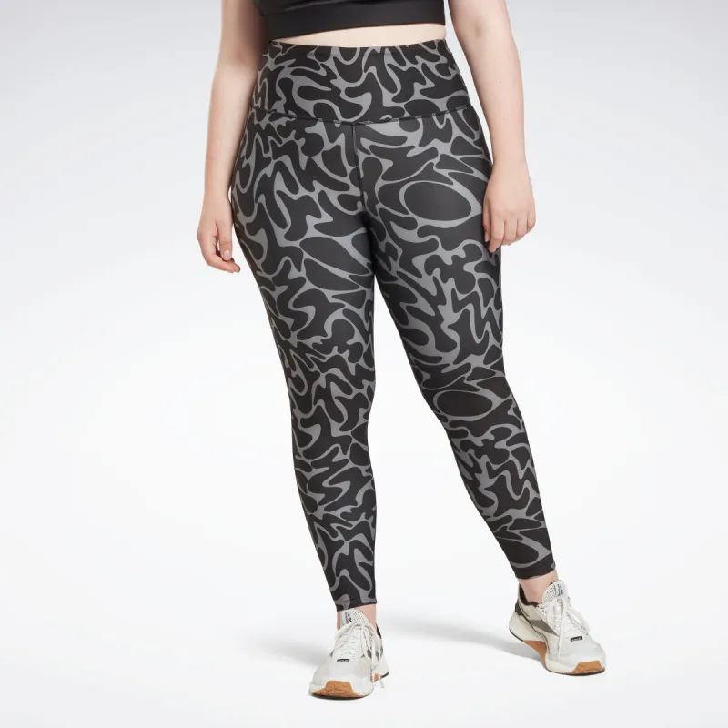 Reebok Apparel Women Workout Ready Printed Leggings (Plus Size) Black sold by Reebok