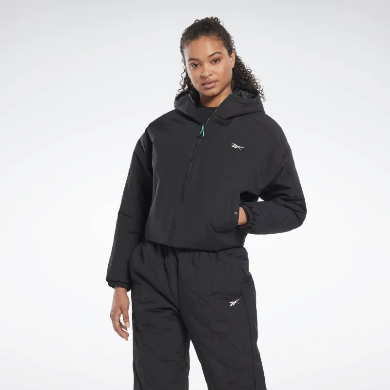 Reebok Apparel Women Thermowarm+Graphene Zip-Up Jacket Black sold by Reebok