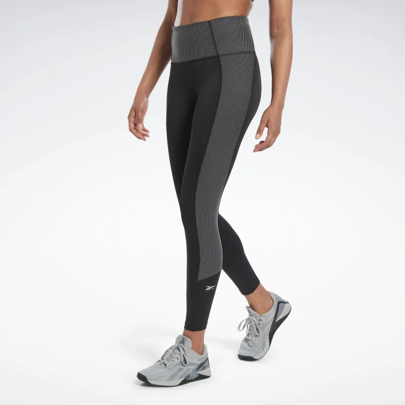 Reebok Apparel Women Rib High-Rise Leggings Black sold by Reebok