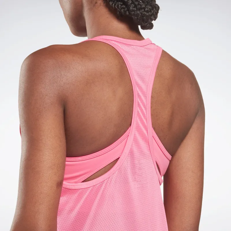 Reebok Apparel Women Mesh Back Tank Top Tan Trupink sold by Reebok