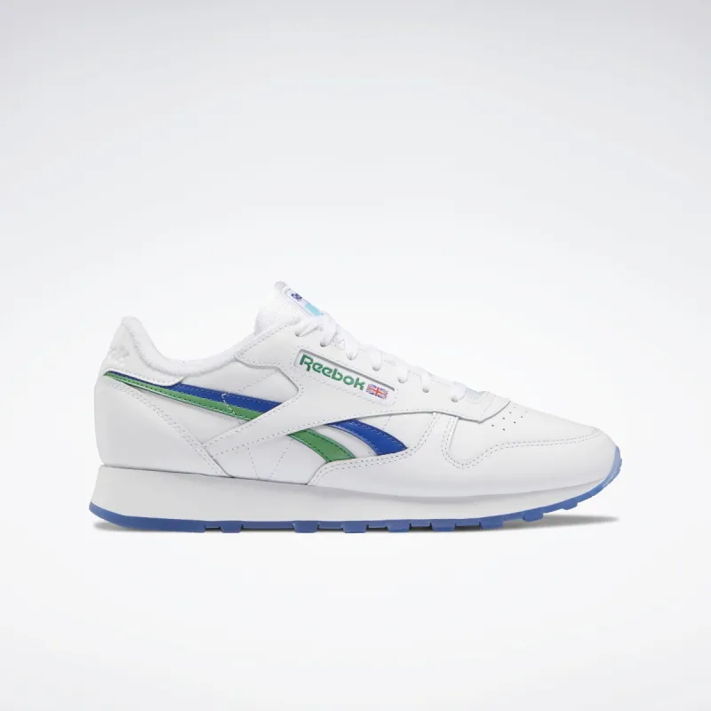 Reebok Footwear Men Classic Leather Shoes Ftwwht/Glegrn/Coublu sold by Reebok