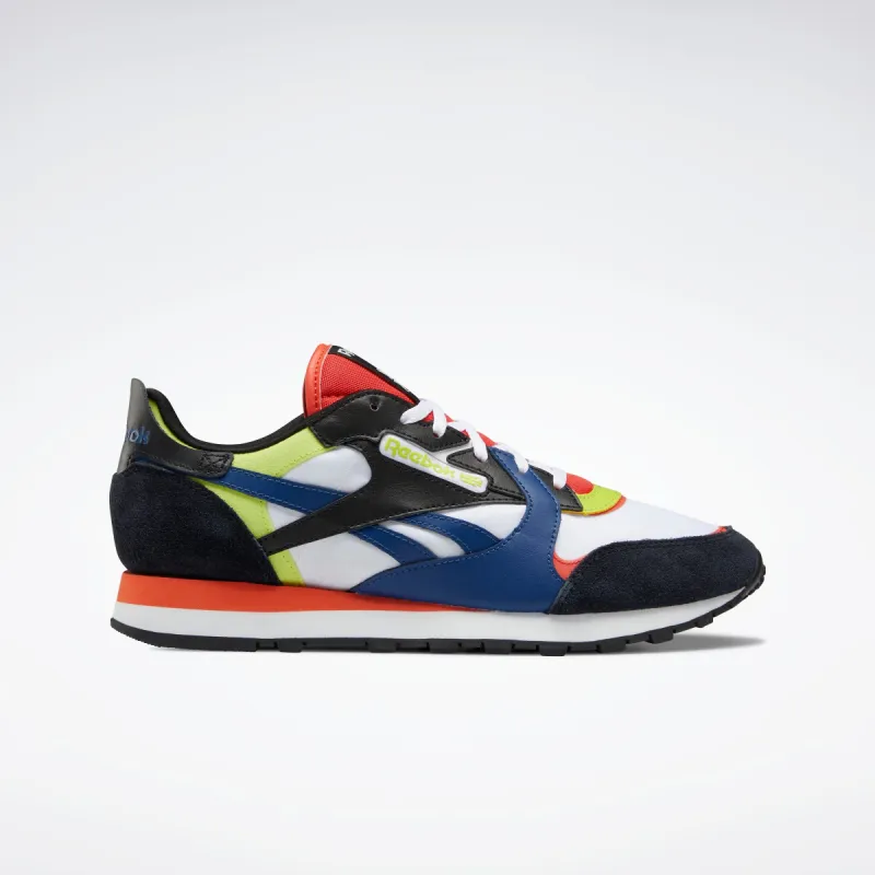 Reebok Footwear Men Classic Leather Shoes Ftwwht/Cblack/Dynred sold by Reebok