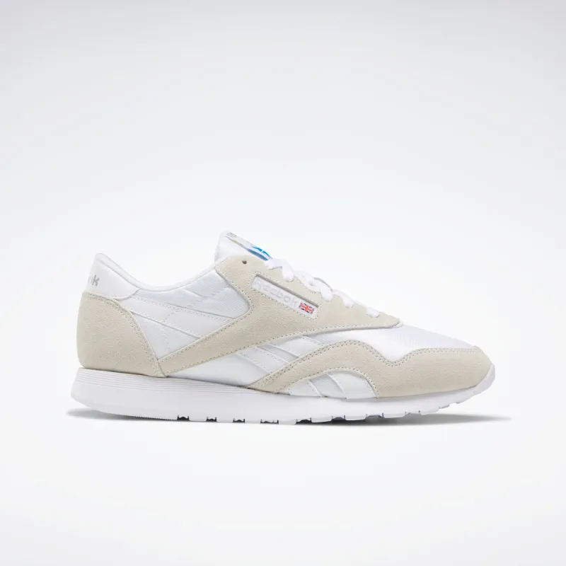 Reebok Footwear Men Classic Nylon Shoes White/White/Lgtgre sold by Reebok