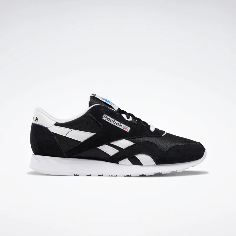 Reebok Footwear Men Classic Nylon Shoes Black/Black/White sold by Reebok