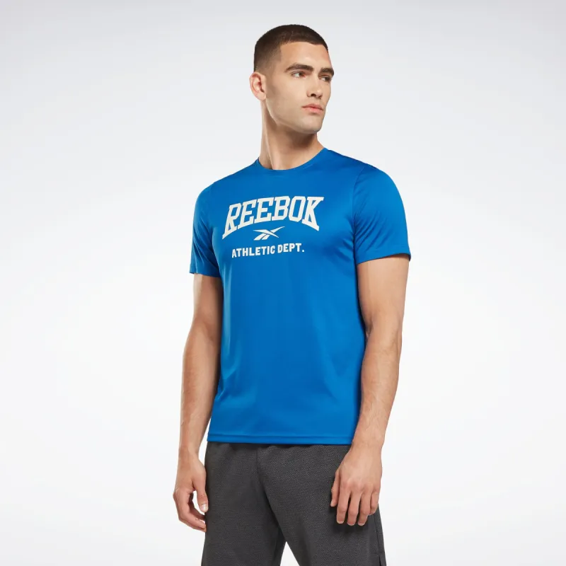 Reebok Apparel Men Workout Ready Graphic T-Shirt Vecblu sold by Reebok
