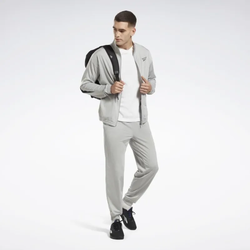 Reebok Apparel Men Reebok Identity Vector Knit Track Top PUGRY3/BLACK made by Reebok