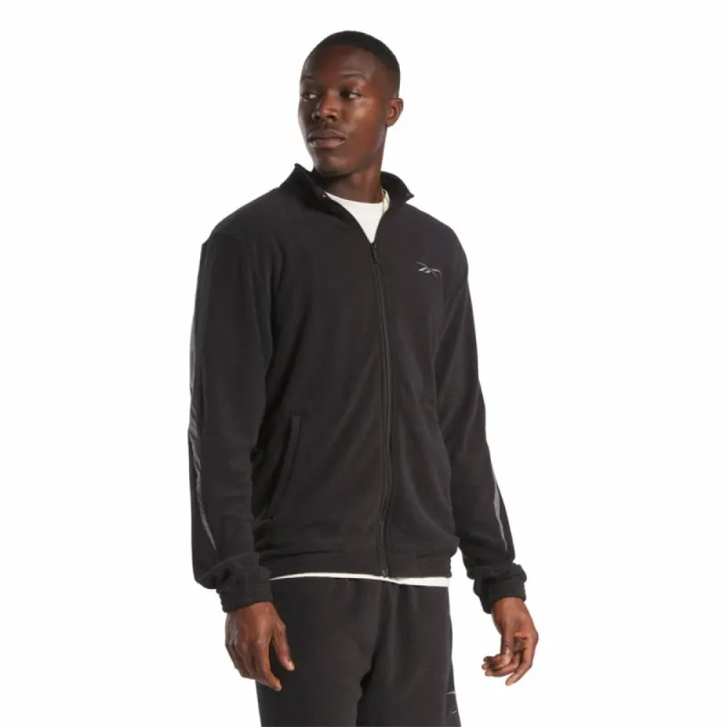 Reebok Apparel Men Reebok Basketball Court Top Track Top BLACK made by Reebok