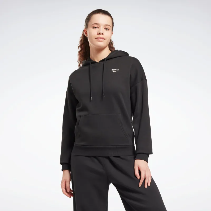 Reebok Apparel Women Reebok Identity Fleece Hoodie Black made by Reebok