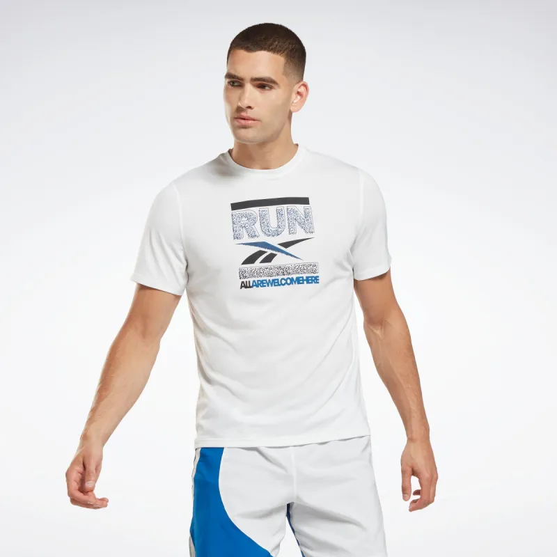 Reebok Apparel Men Running Graphic T-Shirt White sold by Reebok