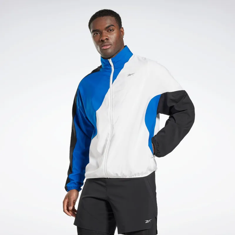 Reebok Apparel Men Running Woven Windbreaker Vecblu made by Reebok