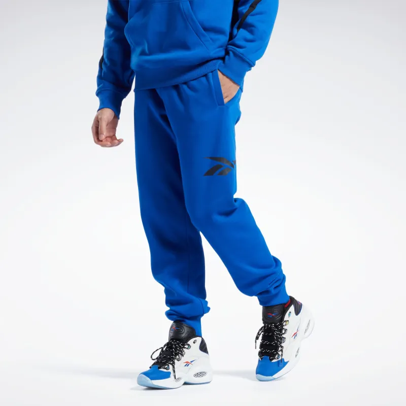 Reebok Apparel Men Basketball Vector Fleece Joggers Vecblu sold by Reebok