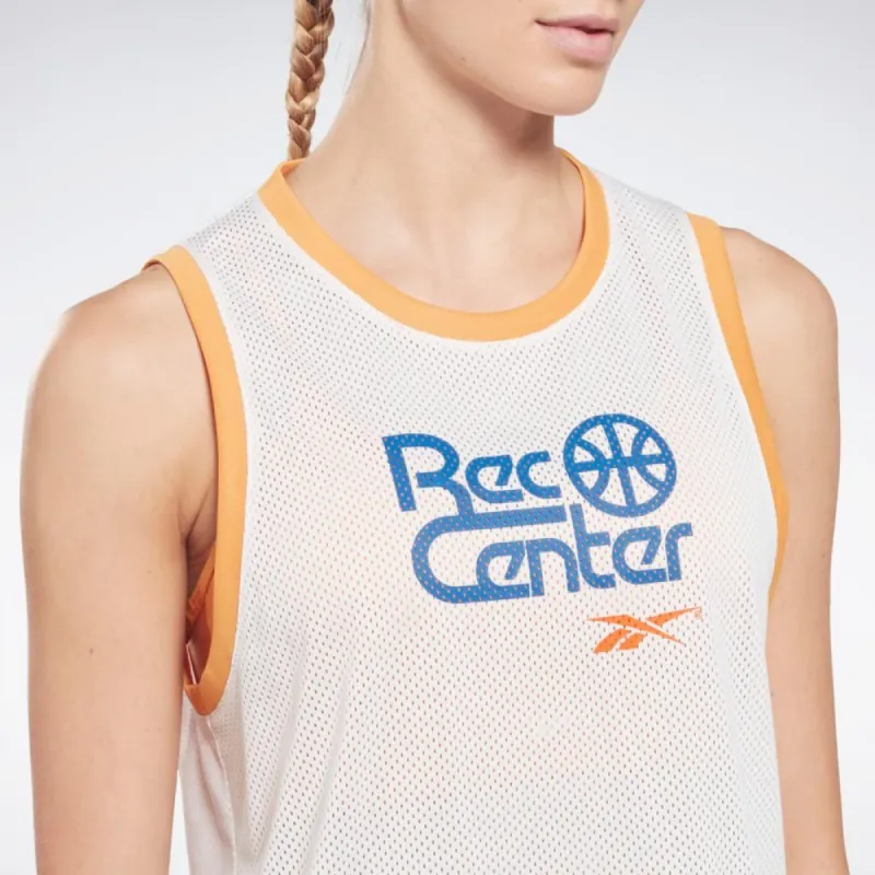 Reebok Apparel Women Workout Ready Mesh Jersey Tank Top WHITE sold by Reebok