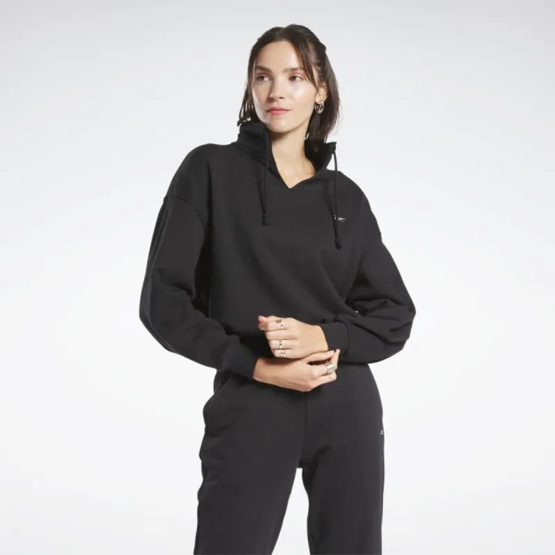 Reebok Apparel Women Reebok Classics Cotton French Terry Sweatshirt BLACK made by Reebok