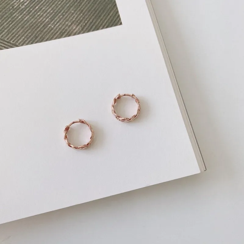 15mm knot huggie earrings (pair) sold by NABI LONDON