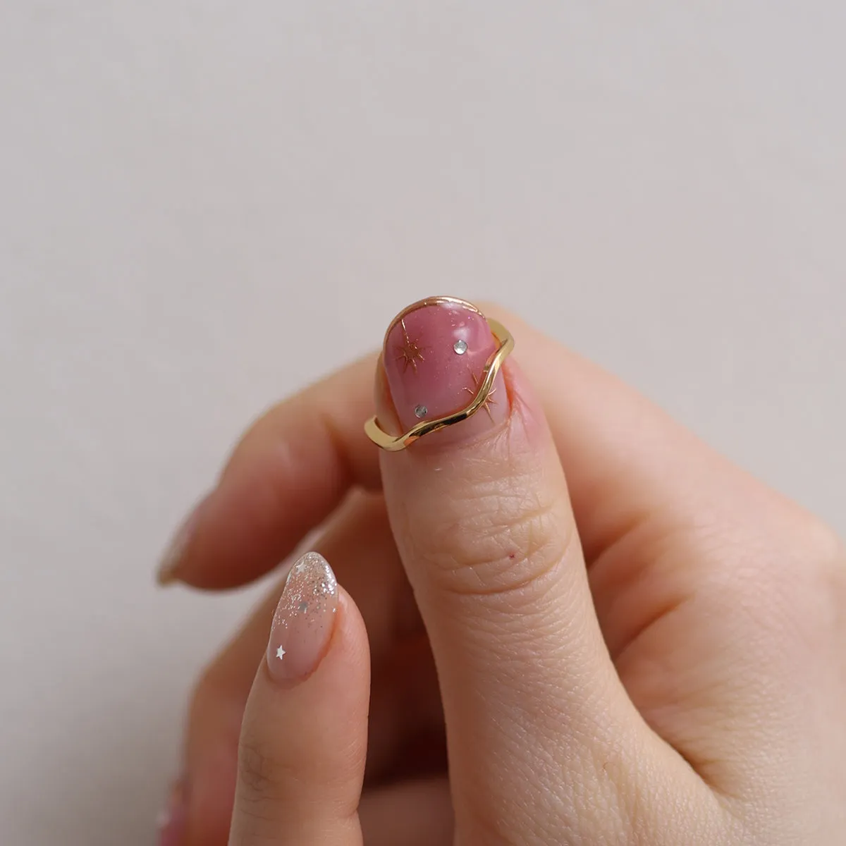 Minimalist Wave Ring sold by NABI LONDON product image thumbnail 2