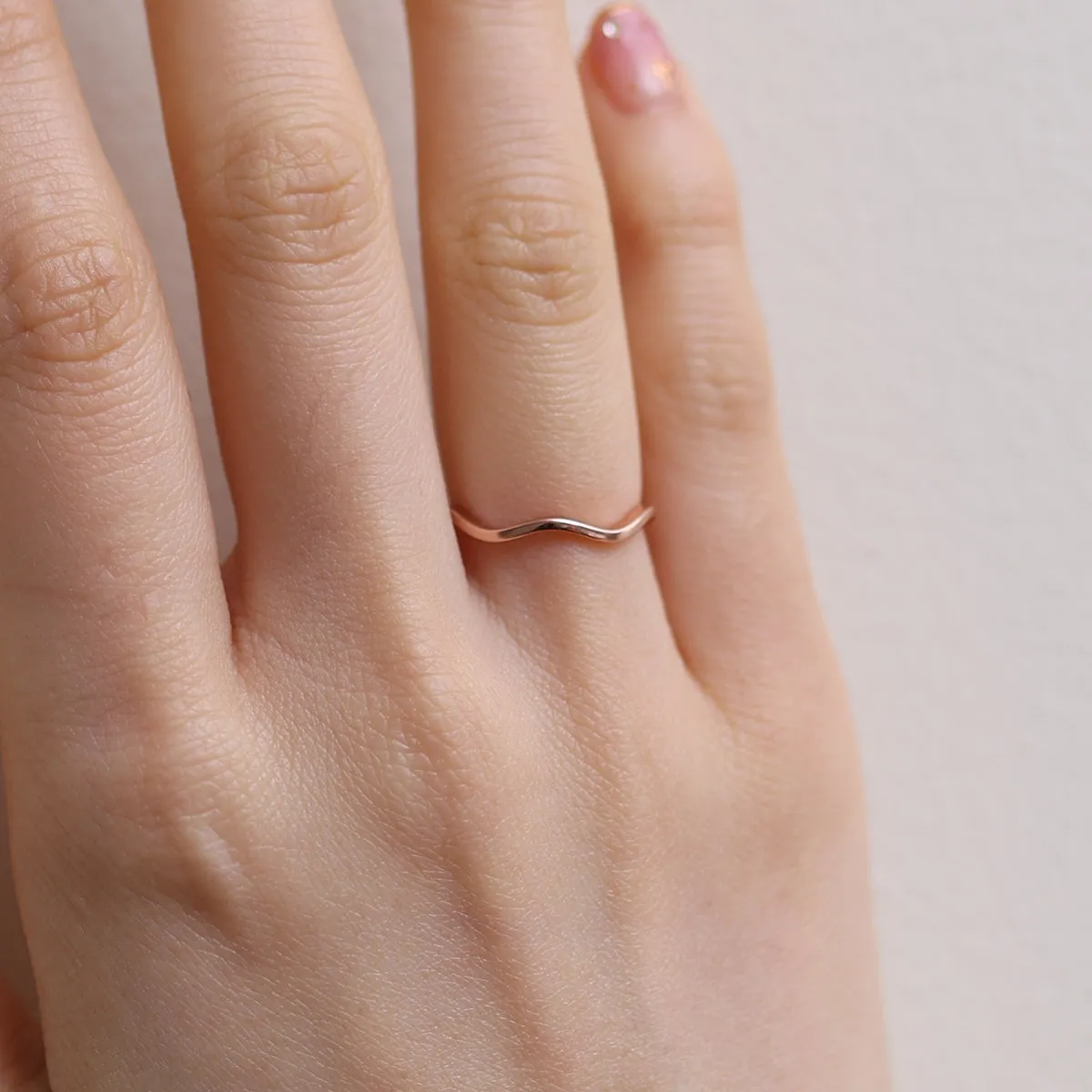 Minimalist Wave Ring sold by NABI LONDON product image thumbnail 3