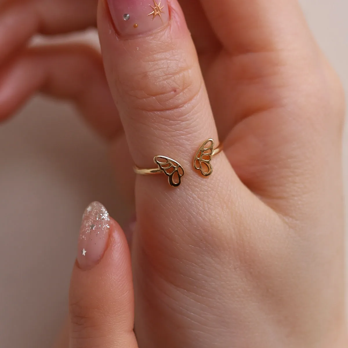 Butterfly wing ring sold by NABI LONDON product image thumbnail 3
