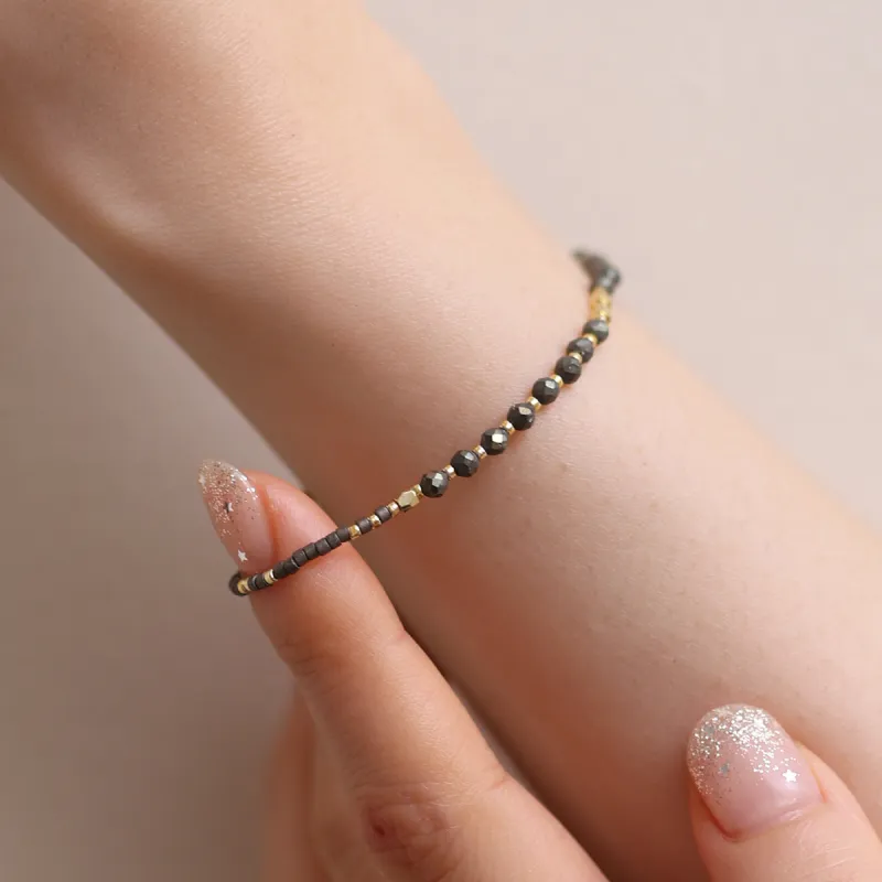 Grey Moonstone beaded bracelet sold by NABI LONDON