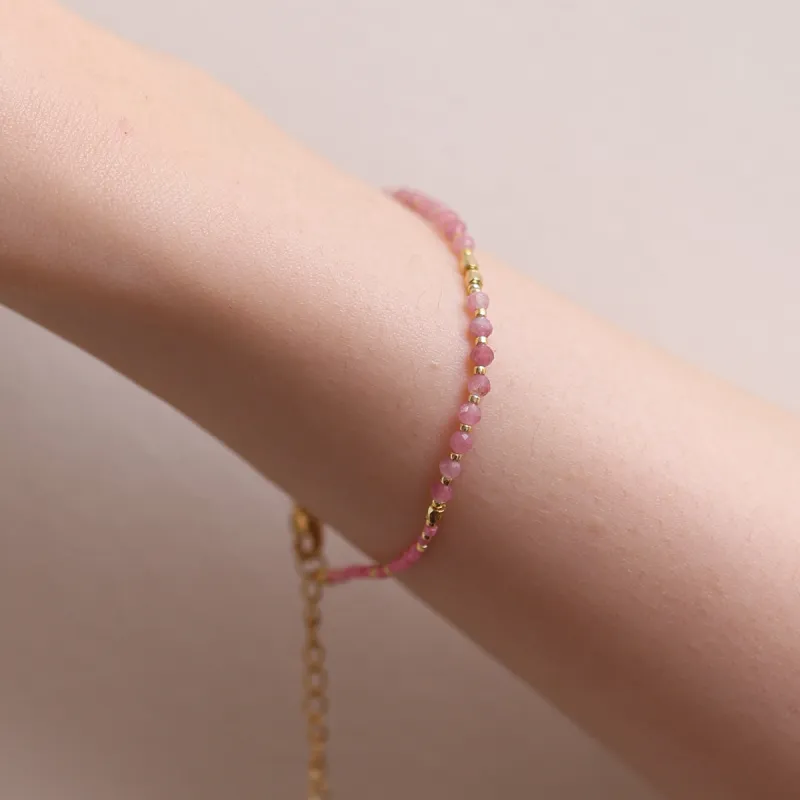 Pink opal beaded bracelet sold by NABI LONDON